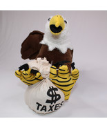 Rare Bald Eagle Stuffed Animal With Taxes Bag Liberty Freedom Unique K&amp;K... - $10.69