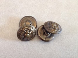 Lot of 4 Vintage Mid Century Bird Anchor Coat of Arms Brass Buttons 2cm - $24.99