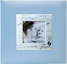MBI Fabric Expressions Photo Album 8.5&quot;X8.5&quot;  -Baby - Blue - £19.89 GBP
