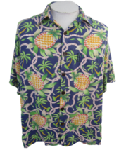 Mango Moon vintage Men Hawaiian camp shirt XL pit to pit 25.5 luau tropical - £19.89 GBP