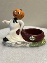 Yankee Candle Halloween Pumpkin Ghost Tea Light Holder NEW - £14.28 GBP