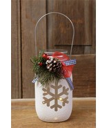 Led frosted Snowflake Jar - battery operated - $540.21 MXN