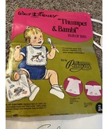 Vintage Paragon Needlecraft Walt Disney Pair Bibs Kit Thumper &amp; Bambi #0870 - £29.34 GBP