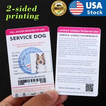 Usa Service Dog Id Card Customized Holographic With Barcode Pvc Card - £17.29 GBP