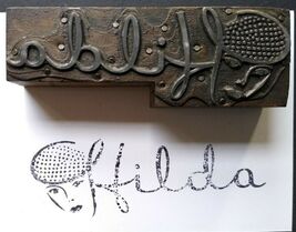 Hilda Printer Block Ink Stamp Letter Press Vintage Atlantic City Ladies ... - $44.95