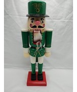 10&quot; Wooden Green Uniform Christmas Holiday Nutcracker - $24.74