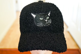 Black Cat Zoning Out Dissociating Meme Embroidered Hat - £31.17 GBP