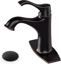 Hgn Bathroom Faucet Oil Rubbed Bronze Bathroom Sink Faucet Farmhouse Spout - £61.58 GBP