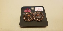 Paparazzi Earrings Clip-On (New) Foxy Flower Gardens Copper #0057 - £6.73 GBP