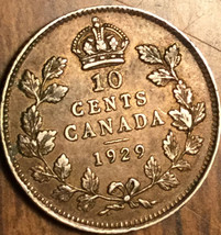 1929 Canada Silver 10 Cents Coin - £6.04 GBP