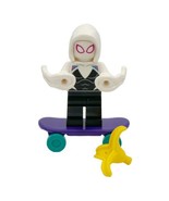 Lego Spider-Gwen Minifig sh0682 with Skateboard and Banana Peel from 762... - $19.79