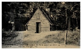 A facsimile of a log cabin on this spot in 1777 Valley Forge PA RPPC Postcard - £5.90 GBP