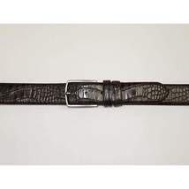 Men's Belt By PICCODER Turkey Genuine Leather Embossed Crocodile 8100 Brown image 4