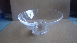 VINTAGE STEUBEN ART GLASS SPIRAL BOWL #8060 1954 BY DONALD POLLARD - $65.00