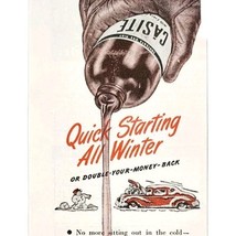 1948 Casite Oil Sludge Solvent Advertisement Automobilia Lubrication E2J3 - $364.42 MXN