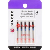 SINGER 04712 Universal Microtex Sewing Machine Needles, Size 90/14, 5-Count - $18.99