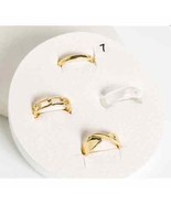 Set of 4 Gold and Acrylic Rings Size 7 - £17.05 GBP