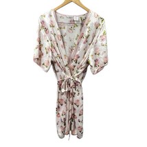 Secret Treasures Kimono Robe Women 1X Floral Print Belted Short Sleeve Ties - $24.78