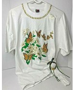 Handmade The Fashion Gallery Women&#39;s T-Shirt Butterfly Fruit of the Loom... - £12.70 GBP