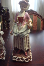 GREINER &amp; HOLZAPFEL? Germany- Mid Century figurines, lady &amp; gent 1800s a... - £147.96 GBP