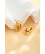 Out of State - Gold-Plated Knotted Stud Earrings - $14.53