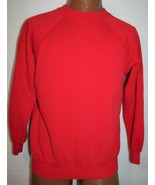 Vintage Hanes Her Way Blank Crewneck Sweatshirt Womens L Red USA 50/50 R... - £21.02 GBP