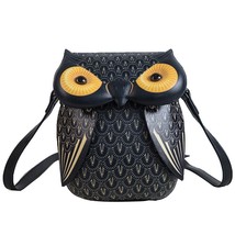 2022 Women ed  Owl Shape Shoulder Bag Mini Messenger Bag Soft Pu Leather Hand Ba - £20.60 GBP