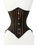 WOMEN STEEL BONED UNDERBUST BROCADE CORSET GOTHIC BUSTIER TOP BODY SHAPER - $1,045.18 MXN