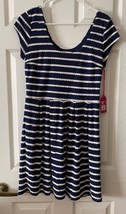 Candie&#39;s Brand Blue With White Stripes Girls Dress Size Large NWT - £14.76 GBP