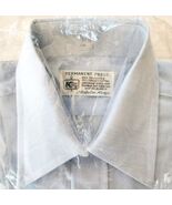 1970s Kmart Permanent Press Sealed Short Sleeve Blue Dress Shirt 14.5 Bags1 - $37.49