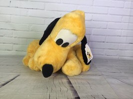 VTG Pluto Stuffed Animal Plush Sitting Dog Disney Store World Disneyland Parks - $34.64