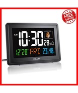 Versatile Atomic Clock with Backup Battery - Perfect for Bedrooms &amp; Livi... - $55.43
