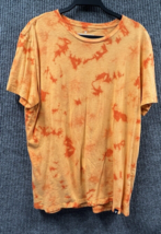 American Eagle AEO T-Shirt Mens Orange Tie Dye Pull Over Cotton Short Sl... - $13.18