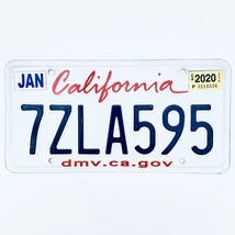 2020 United States California Lipstick Passenger License Plate 7ZLA595 - £8.84 GBP