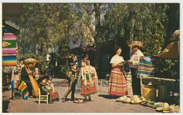Olvera Street Los Angeles California Vintage Postcard Unposted - £3.83 GBP