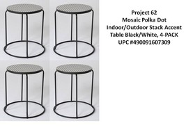 Project 62 Mosaic Polka Dot Stack Accent Table Black/White, 4-PACK - £160.76 GBP