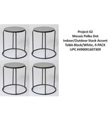 Project 62 Mosaic Polka Dot Stack Accent Table Black/White, 4-PACK - £155.69 GBP