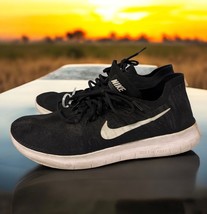 Nike Free RN Flyknit Men&#39;s Size 14 Runniing Shoes Black White 880843-001 - $67.66 CAD