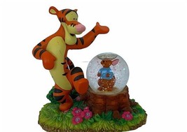 Walt Disney Snowglobe snowdome figurine Tigger Roo Winnie Pooh tree stum... - $69.25