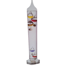 Galileo Glass Thermometer Large 5 Colored Spheres Scientific 14.5&quot; Multi... - £50.44 GBP