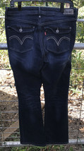 Women&#39;s Sz.12M 32x31 Levi’s Jeans Boot Cut Stretch Denim Blue Dk Mid-Ris... - £10.80 GBP