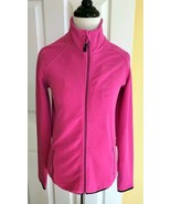 CALVIN KLEIN Performance Fuchsia Pink Fleece Zip Front Jacket w/ Black T... - €12,45 EUR