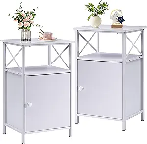 26End Tables,Modern Nightstand With Large Storage Cabinet, Night Stands ... - $213.99