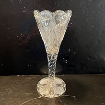 Vintage EAPG Ohio Flint Glass Clear Diamond Vase - $40.00