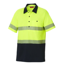 Hard Yakka Koolgear Hi-Vis Short Sleeve Polo Light 2 Tone Work Shirt Y11383 - £48.33 GBP