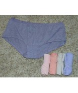 Womens Panties Underwear 5 Pair Pink Purple Beige Fruit of the Loom-size 8 - £10.12 GBP