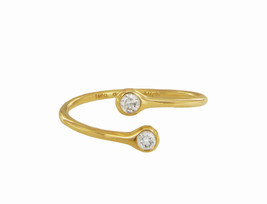 Tiffany &amp; Co. Elsa Peretti Yellow Gold Diamond Hoop Ring, size 6 - £638.27 GBP