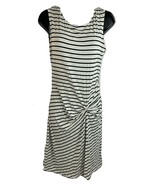 Just Be Womens Pullover Dress Striped Sleeveless Twist Front White Green S - $194.27 MXN