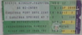 STEVIE NICKS / PETER FRAMPTON - VINTAGE AUG 12, 1986 CONCERT TICKET STUB 2 - $10.00