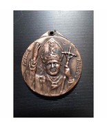 Gorgeous very old vintage copper Pope pendant - $713.07 MXN